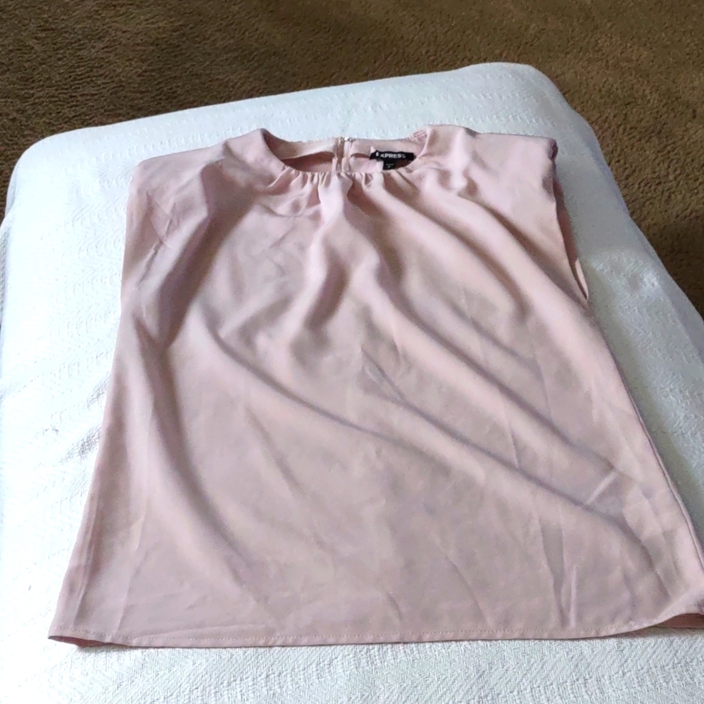 Express sleeveless blouse, Pale Pink blush, size S